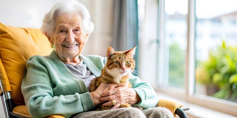 Older resident reviewing medications and appointment notes with an assisted living care coordinator.